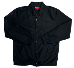 Supreme Gray Back Hit Black Coach Jacket Button Up