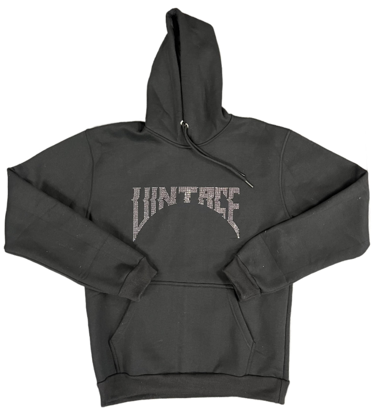 Vintage Black Rhimestone Hoodie