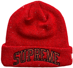 Supreme Red Sparkle New Era Beanie