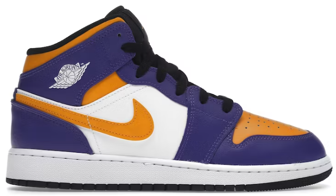 Jordan 1 Mid Lakers (2022) (GS)