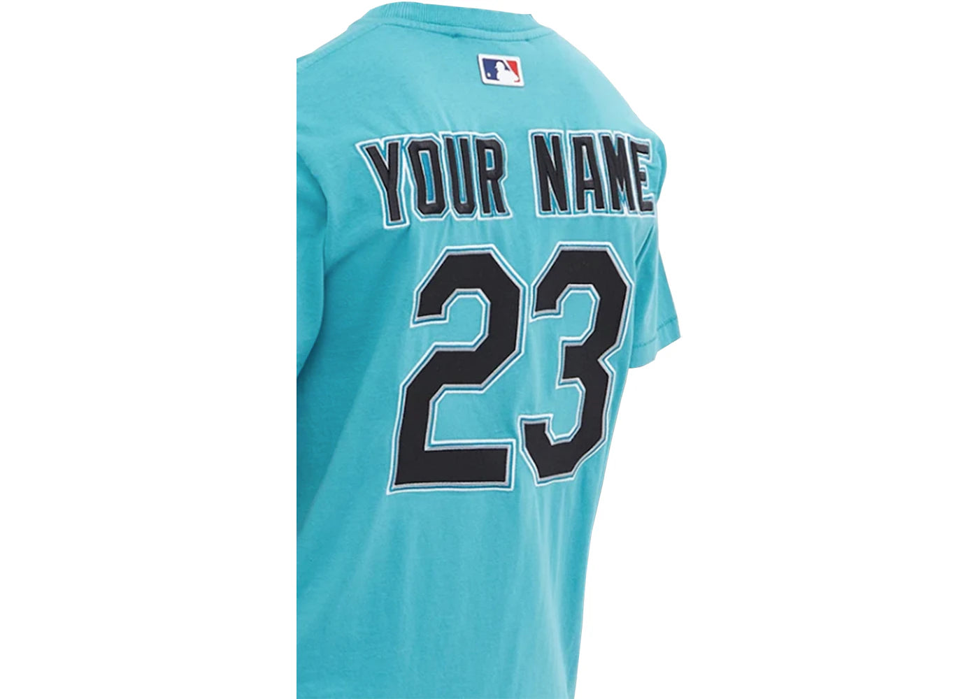 OFF-WHITE x MLB Miami Marlins T-Shirt Lake Blue/Black