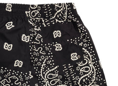 RHUDE BANDANA SWIM SHORTS Black White