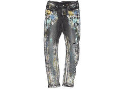 PURPLE BRAND IRIDESCENT PAINTER JEANS