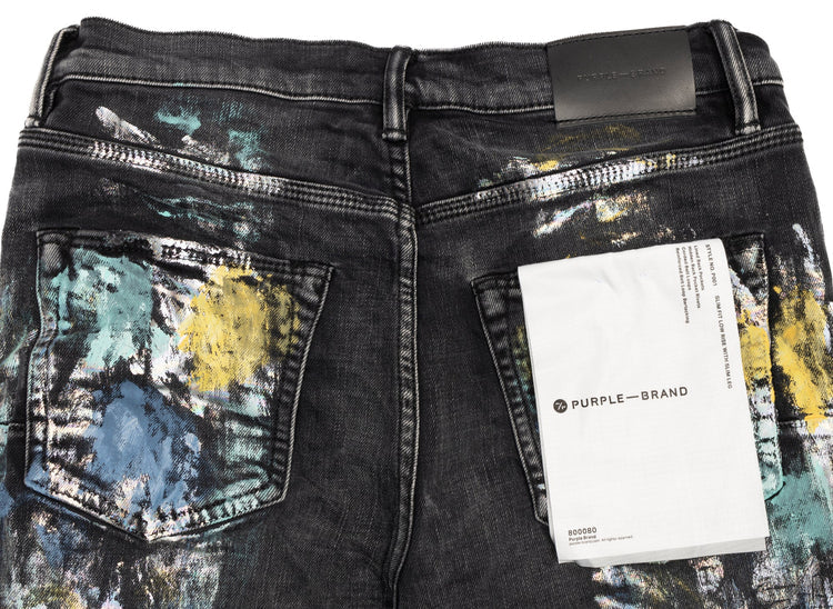 PURPLE BRAND IRIDESCENT PAINTER JEANS