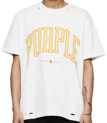 Purple Brand White Collegiate T-Shirt