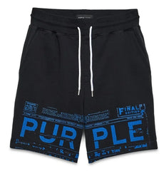 Purple Brand Newsprint Wordmark Sweatshorts