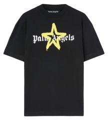 Palm Angels Star Sprayed T-Shirt Black/Yellow