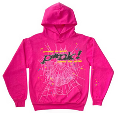 Sp5der P*NK Hoodie Pink