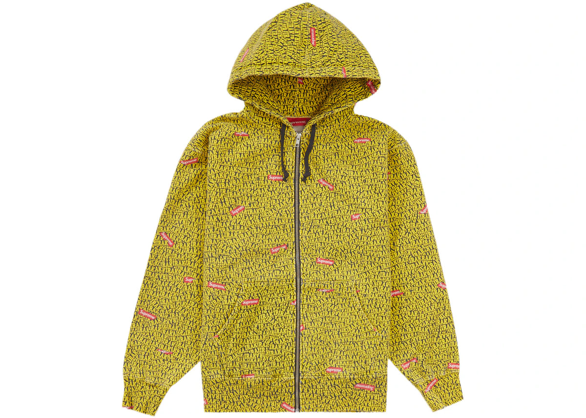 Supreme IRAK Zip Up Hooded Sweatshirt Yellow