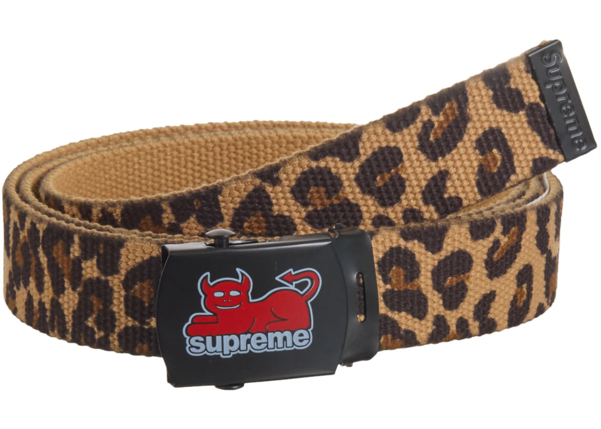 Supreme Toy Machine Webbing Belt Leopard