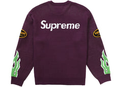 Supreme Vanson Leathers Sweater Purple