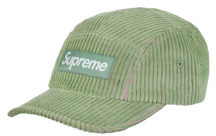 Supreme 2-Tone Corduroy Camp Cap Green