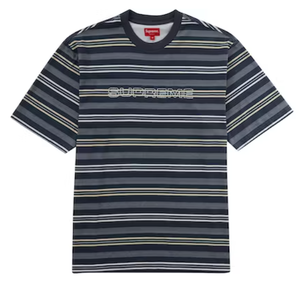 Supreme Dash Stripe S/S Top Navy