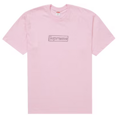 Supreme KAWS Chalk Logo Tee Light Pink