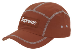 Supreme Reflective Stitch Camp Cap Brown