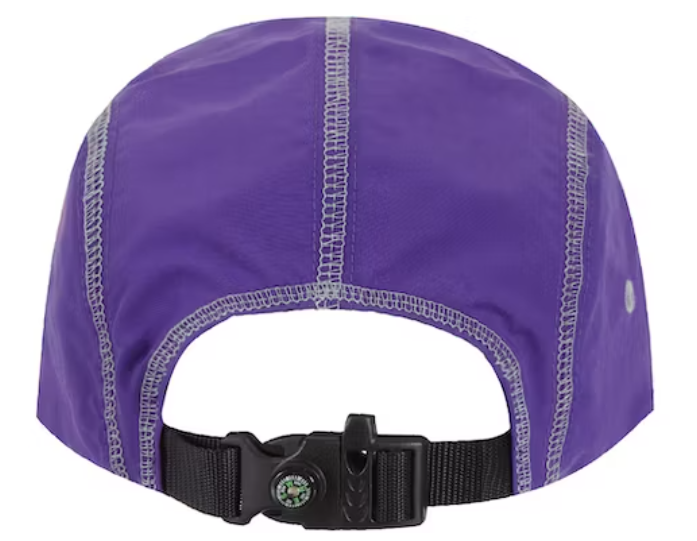 Supreme Reflective Stitch Camp Cap Purple