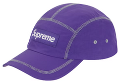 Supreme Reflective Stitch Camp Cap Purple