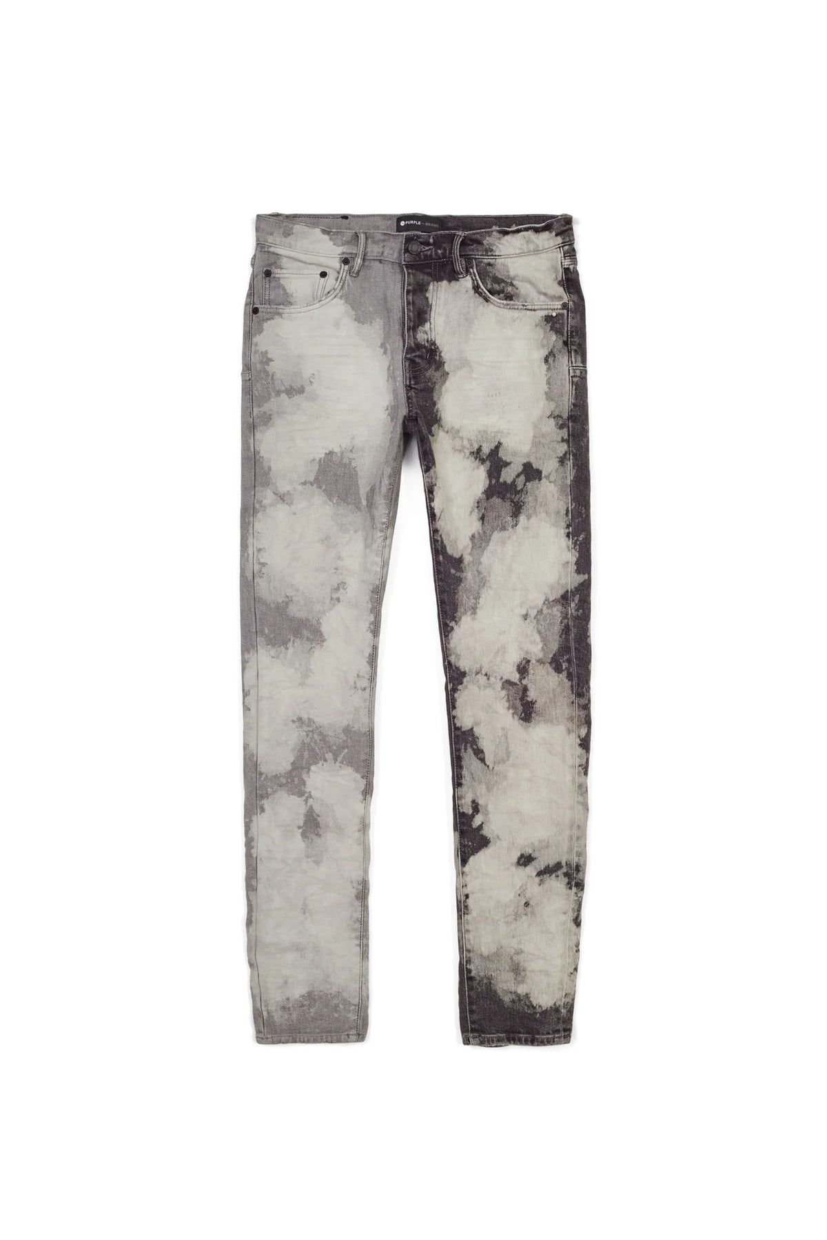 Purple Brand P001 LOW RISE SKINNY JEAN - Two Tone Bleach Grey