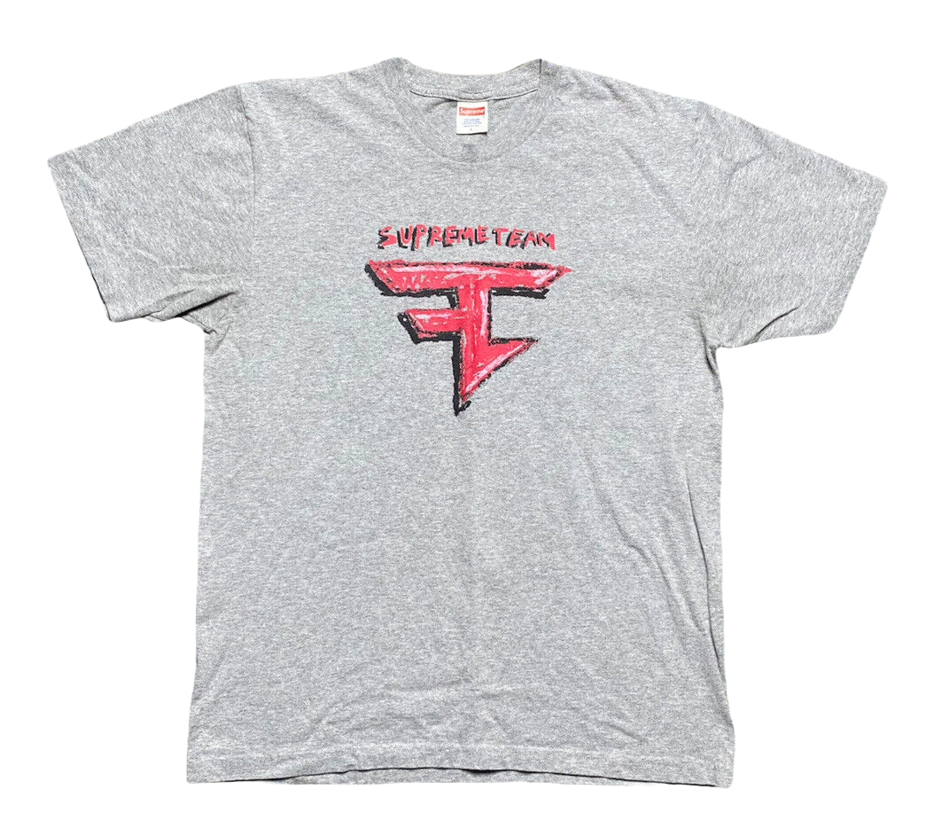 FaZe Clan x Supreme Team T-Shirt Gray