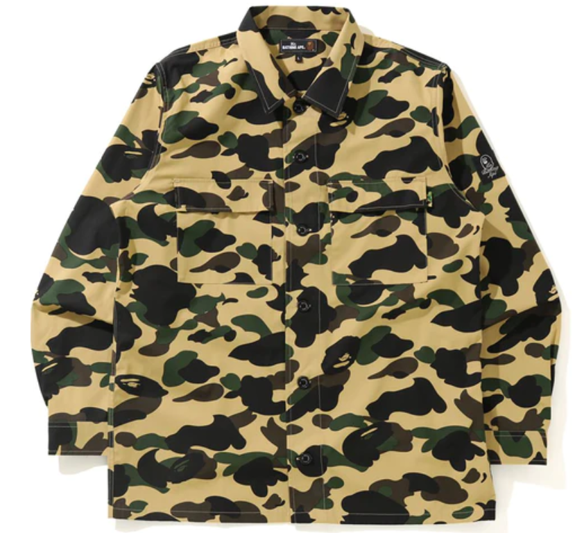 1ST CAMO BAPE MILITARY SHIRT MENS