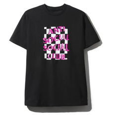 ASSC Grab 'Black" Tee Pink Checkerboard TEE