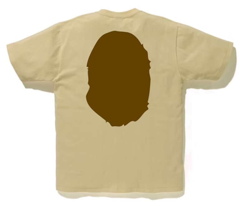 BAPE Big Ape Head Tee Beige