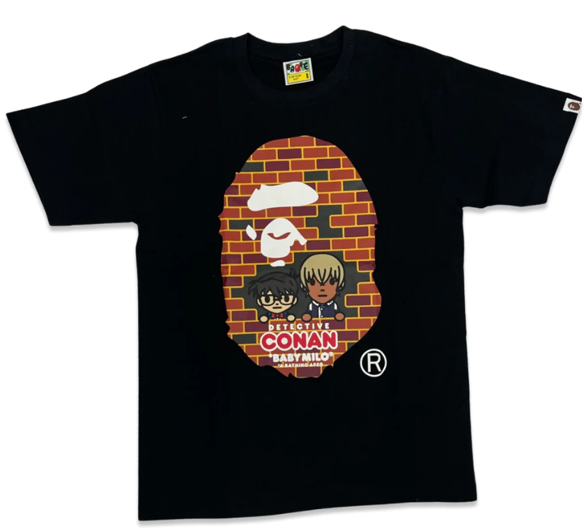 BAPE X DETECTIVE CONAN BABY MILO TEE (BLACK)