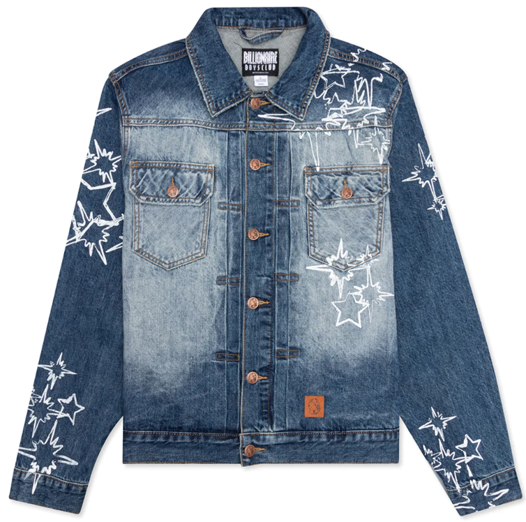 BILLIONAIRE BOYS CLUB BB ILLUMINATE DENIM JACKET - POLARIS