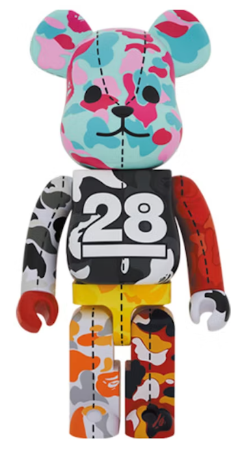 Bearbrick x BAPE 28th Anniversary Camo #3 1000%