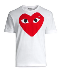 CDG PLAY Large Heart Cotton Tee - Comme des Garçons