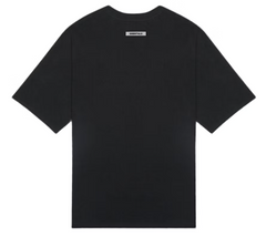 Fear of God Essentials Boxy T-Shirt Applique Logo Limo/Black Front Logo