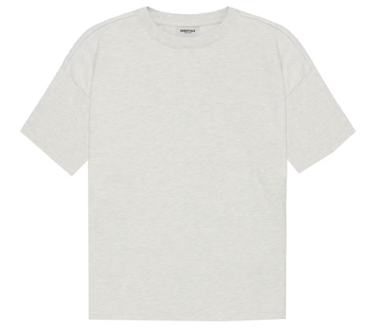 Fear of God Essentials T-shirt Light Heather Oatmeal Back Logo