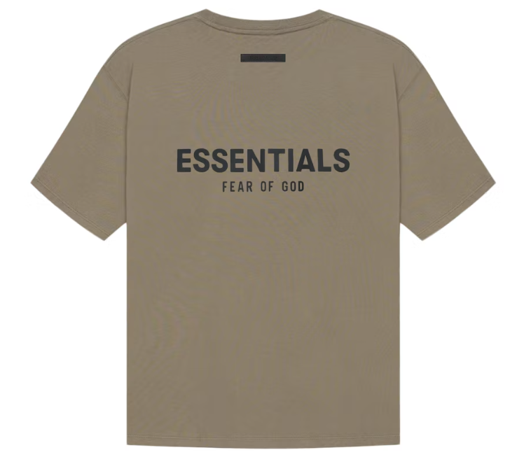 Fear of God Essentials T-shirt Taupe Back logo