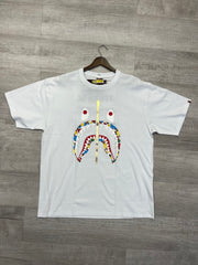 BAPE x BABY MILO ZIPPER TEE MULTI-COLOR WHITE