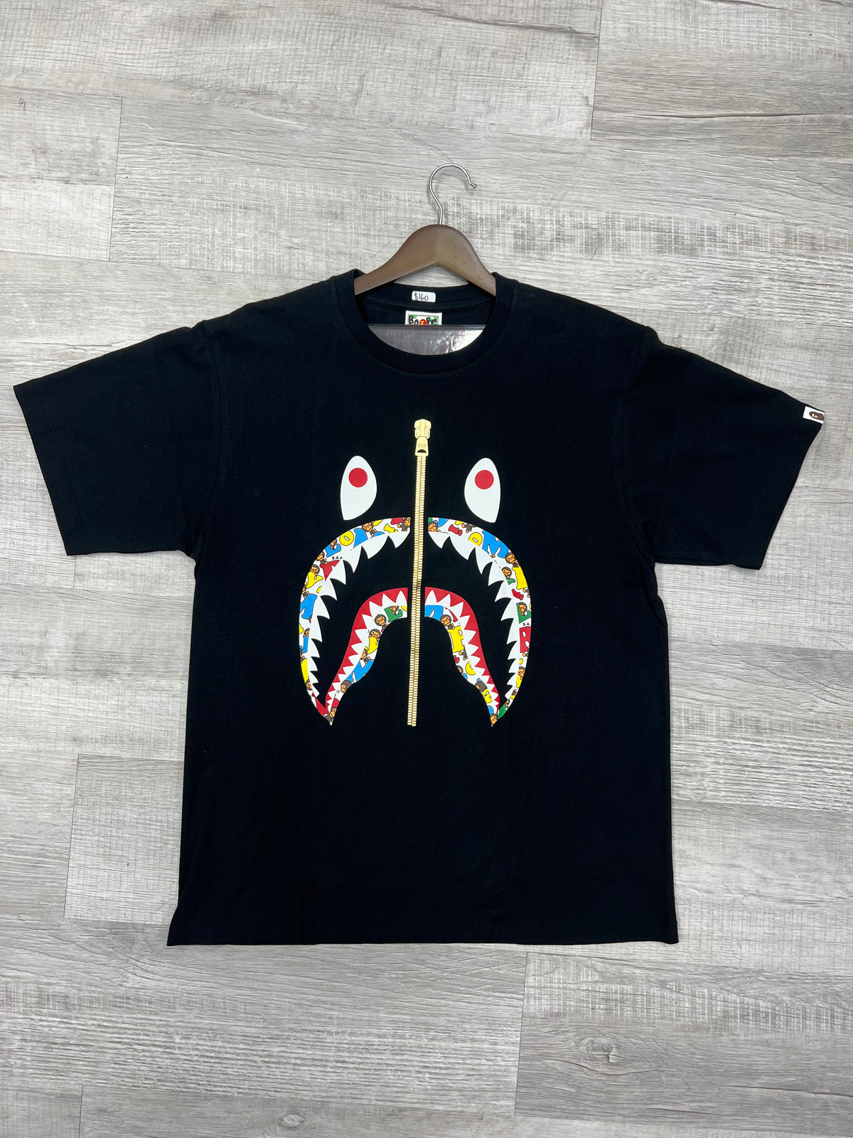 BAPE x BABY MILO ZIPPER TEE MULTI-COLOR BLACK