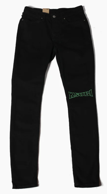 KSUBI Black Van Winkle Neon Jeans