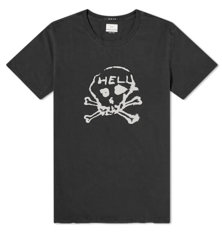 KSUBI HELL SEEING LINES TEE BLACK