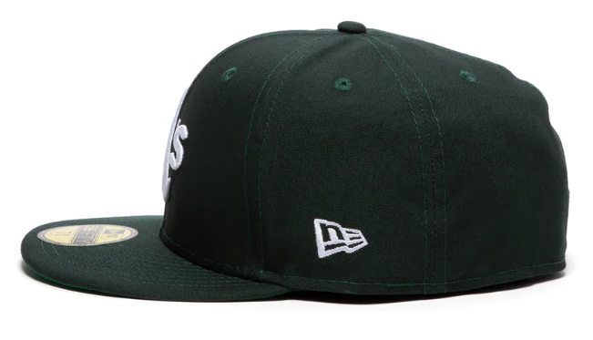 NEW ERA X ERIC EMANUEL OAKLAND ATHLETIC FITTED HAT (DARK GREEN)