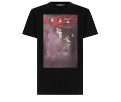 Off-White Sprayed Caravaggio Short-Sleeve Slim Tee 'Black'