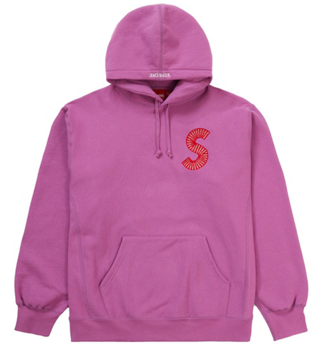 Supreme S Logo Bright Purple Large Hoodie