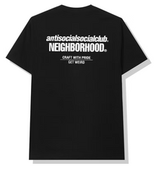 Anti Social Social Club x Neighborhood Cambered Black Tee