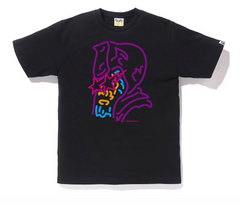 BAPE Neon Sign General Tee Black