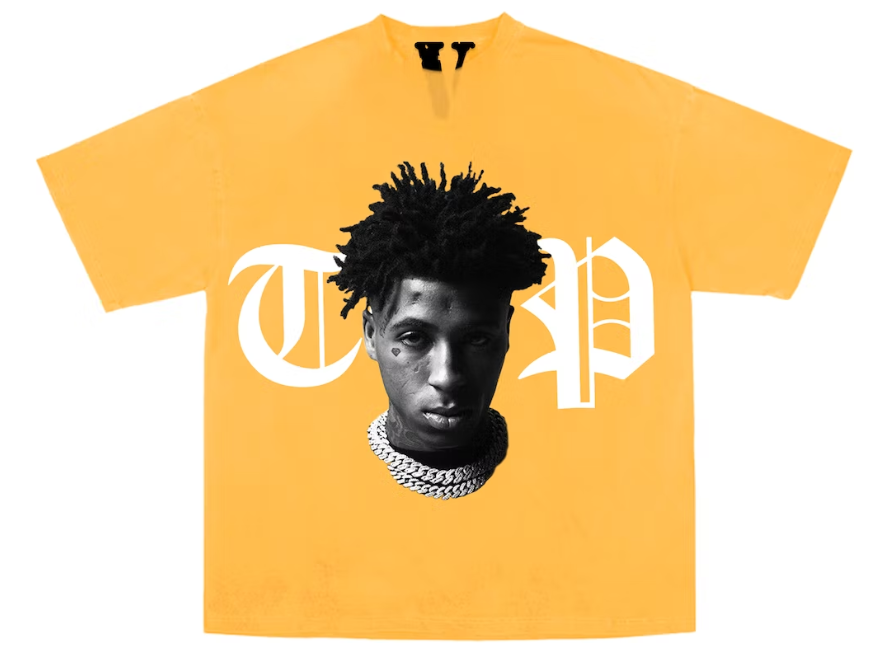 YoungBoy NBA x Vlone Peace Hardly Tee Yellow