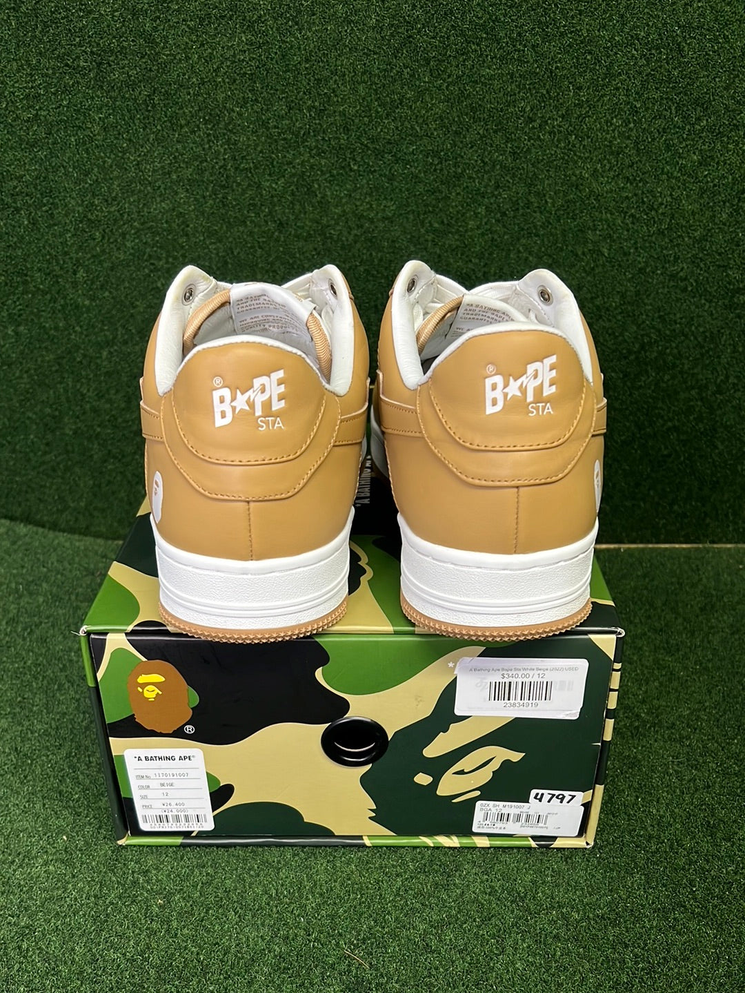 A Bathing Ape Bape Sta White Beige (2022) USED