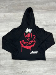 Chosen Worldwide Why So Chosen Black Cropped Hoodie