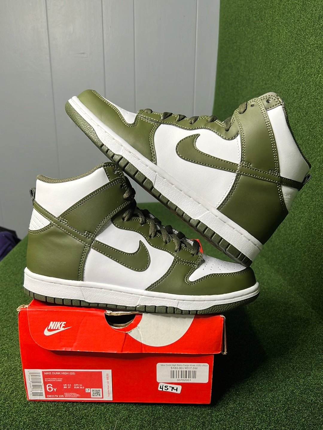 Nike Dunk High Retro Cargo Khaki (GS) USED