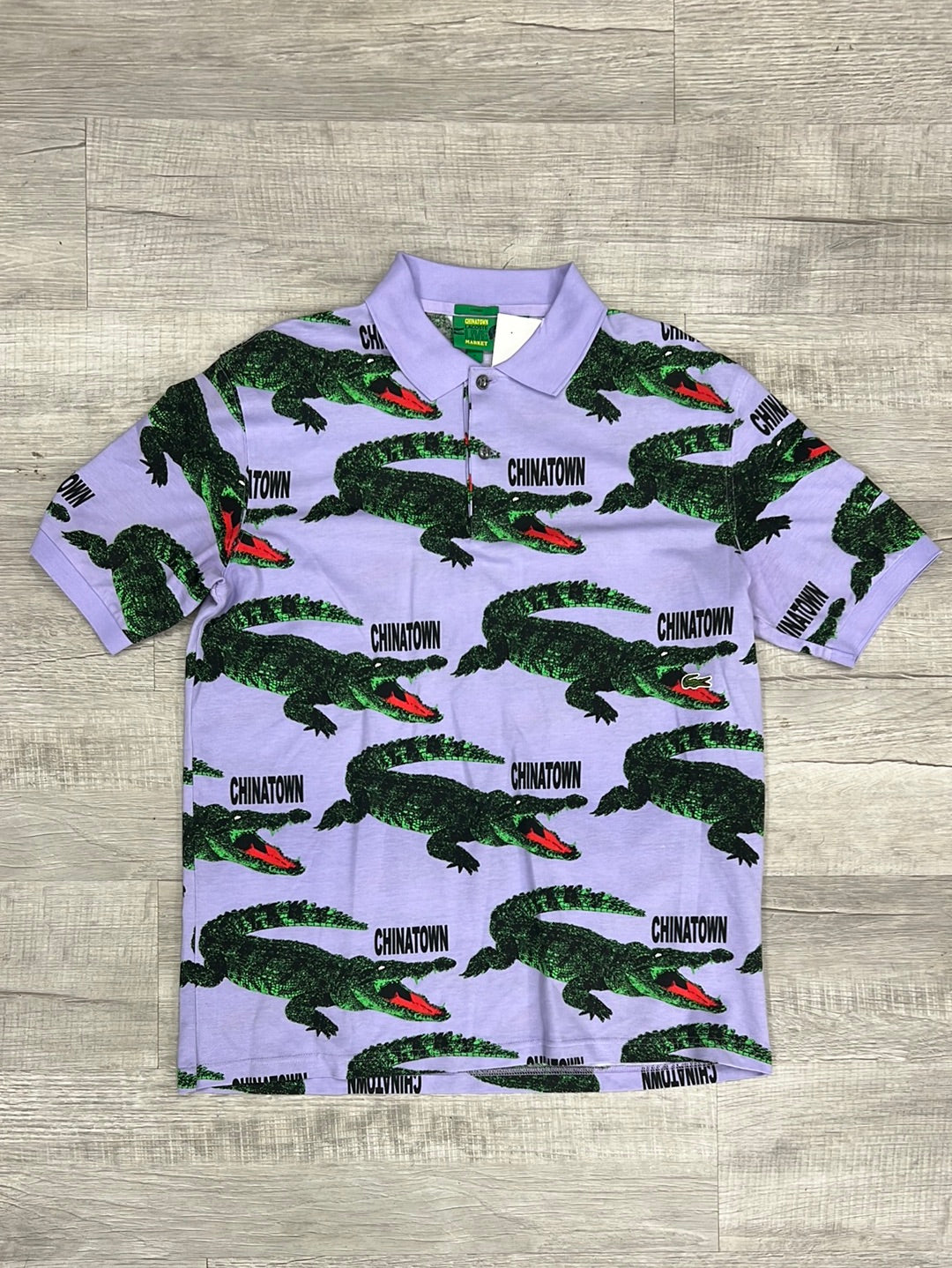 Chinatown x Lacoste Purple Collar Tee