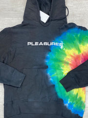 Pleasures Black Tie Dye Hoodie