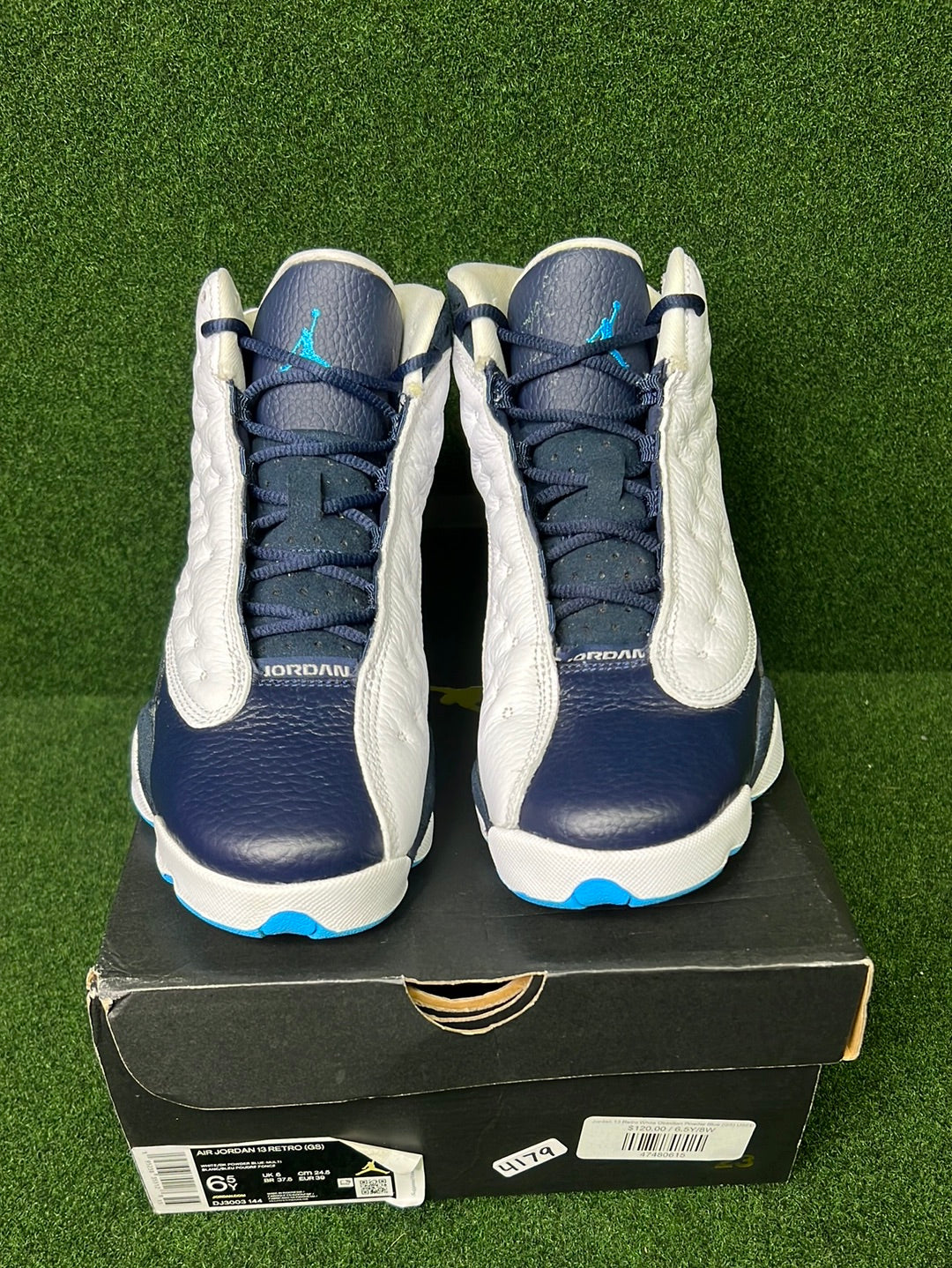 Jordan 13 Retro White Obsidian Powder Blue (GS) USED