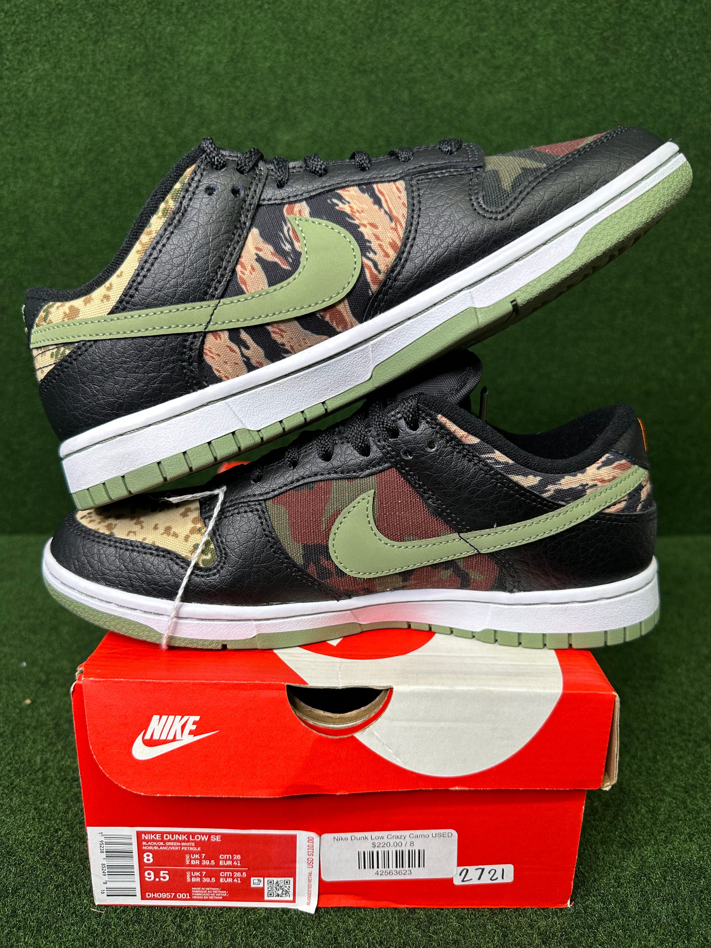 Nike Dunk Low Crazy Camo USED